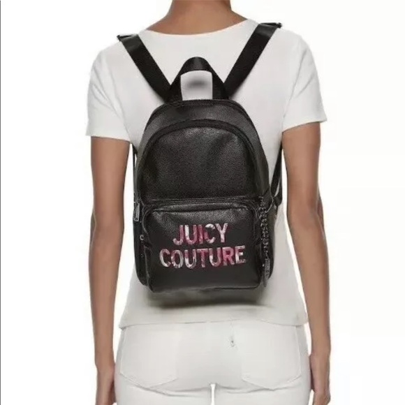 New Juicy Couture Nighter White Charm Backpack - Picture 3 of 4